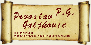 Prvoslav Galjković vizit kartica